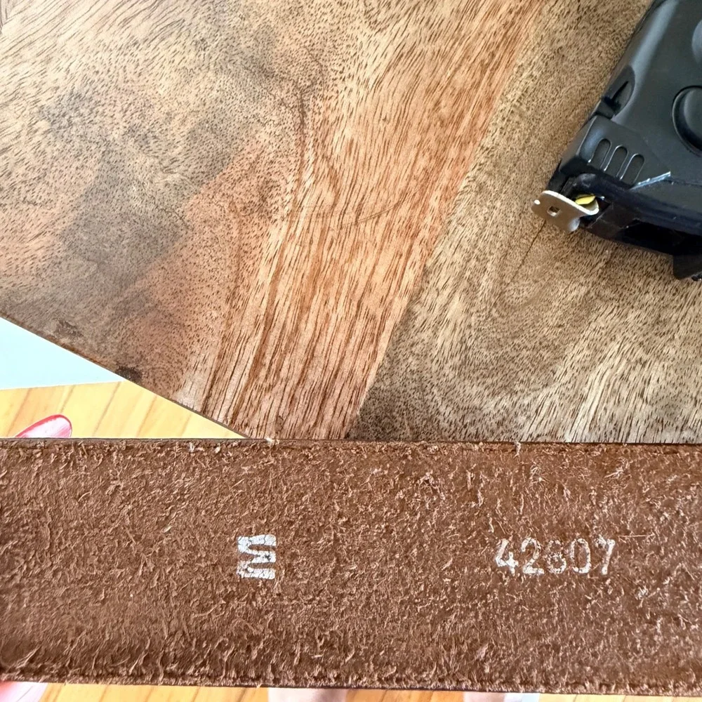Brighton Brown Leather Belt with Silver Distressed Buckle